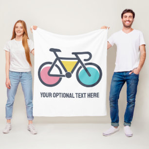 Custom Text Cycling Fleece Blanket