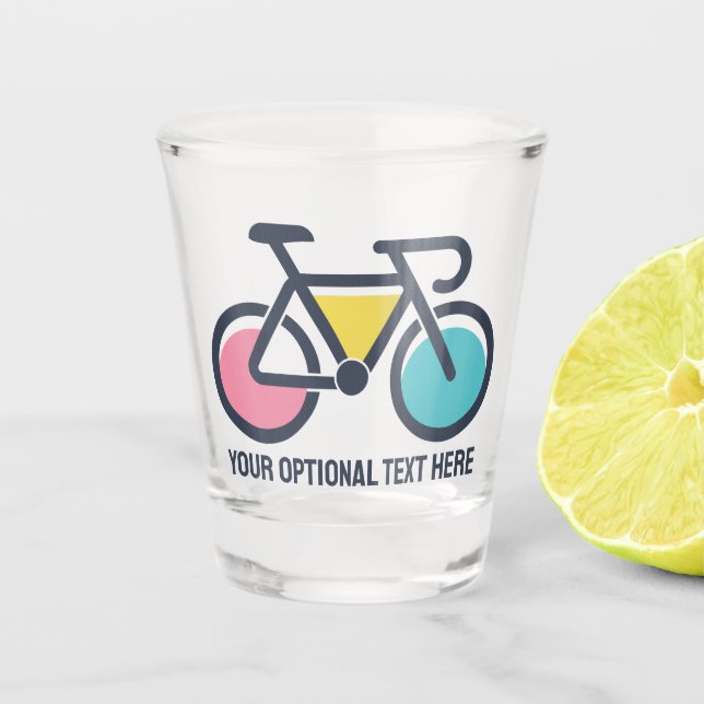 Custom Text Cycling Shot Glass (Front)