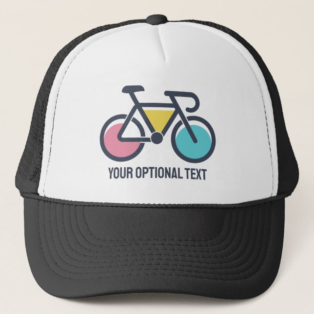 Custom Text Cycling Trucker Hat (Front)
