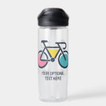 Custom Text Cycling Water Bottle<br><div class="desc">Change the text field to what you want. Using the editing tool,  you can further change the font and its size and colour,  and the background colour,  if you wish. See my store for more cycling / biking items.</div>