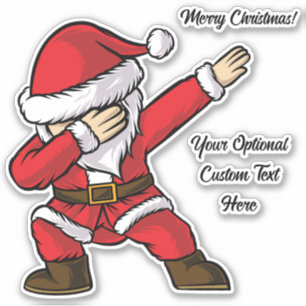 Custom Text Dabbing Dancing Santa