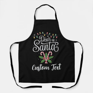 Custom Text Dear Santa Christmas Family Matching Apron