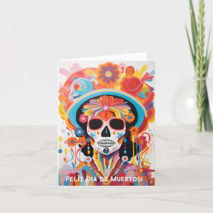 Custom text Dia de Muertos La Calavera Catrina Holiday Card