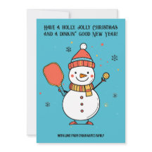 Custom text Dinking Snowman