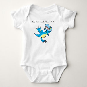 Custom Text Dinosaur T Rex Rawr Tyrannosaurus Dino Baby Bodysuit