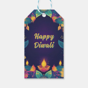 Custom text, Diwali Glow  – Light & Celebrate Gift Tags
