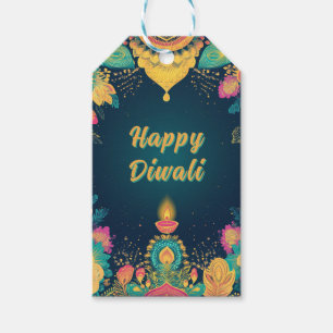 Custom text, Diwali Radiance  – Light & Prosperity Gift Tags