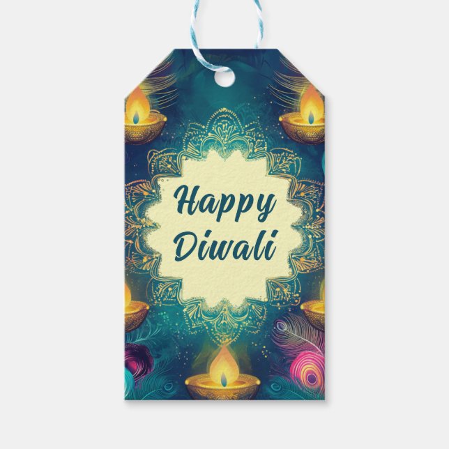 Custom text, Diwali Splendour Tag  Glow & Celebrat (Front)