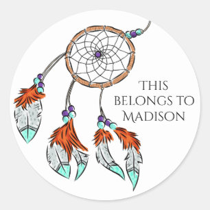 Custom text Dreamcatcher stickers