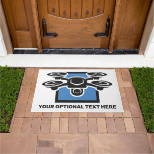 Custom Text Drone Doormat