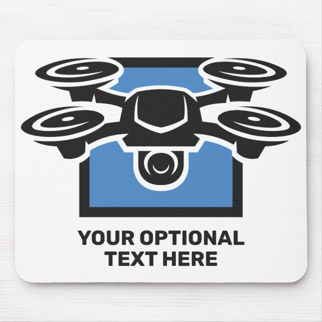 Custom Text Drone Mouse Mat (Front)