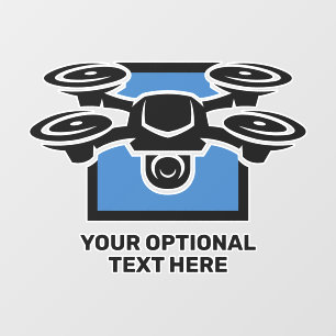 Custom Text Drone Window Cling