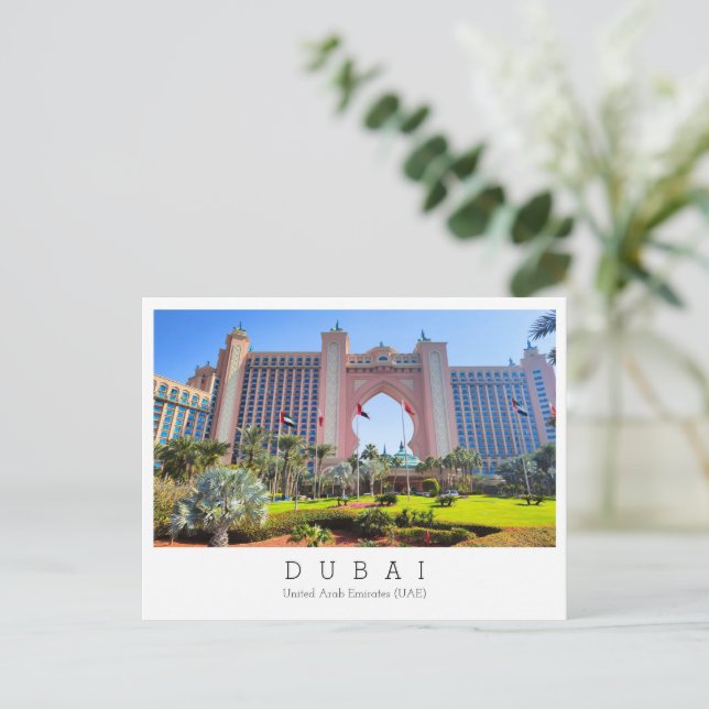 Custom text,  Dubai, United Arab Emirates Postcard (Standing Front)