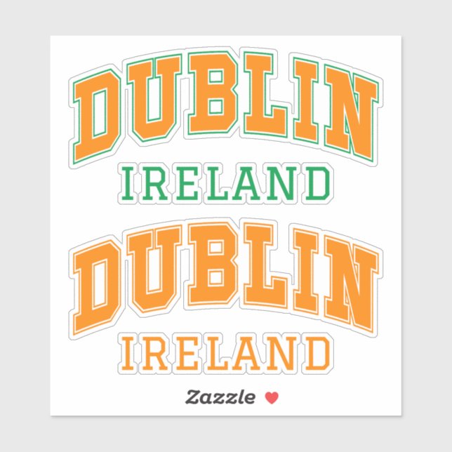 Custom Text Dublin Ireland (Sheet)