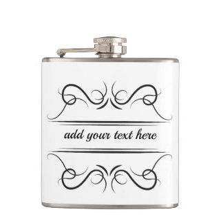 Custom Text Elegant Scroll Flask