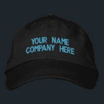 Custom Text Embroidered Baseball Cap Your Hat Gift<br><div class="desc">Easy Personalised Promotional Cap - Add Your Text - Name - Company / Number / Letter / Slogan - Tagline / or Website , Phone , E-mail , Social Media Handle , Address , Logo - Photo / more - Choose Your Colour / Size / Font - Make your unique...</div>