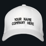 Custom Text Embroidered Baseball Hat Choose Colour<br><div class="desc">Design Your Own Personalised Your Colours and Font Promotional Embroidered Baseball Hats with Custom Text - Add Your Text - Name - Company / Number / Letter / Slogan - Tagline / or Website , Phone , E-mail , Social Media Handle , Address , Logo - Photo / more -...</div>
