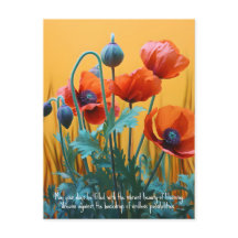 Custom text Enchanting Red poppies