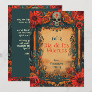 💀Custom text Eternal Blossoms greeting card