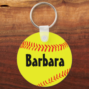 Custom Text Fastpitch Softball Player/Team Keyring