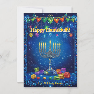 Custom text✡️ Festival of Friendship Hanukkah Holiday Card