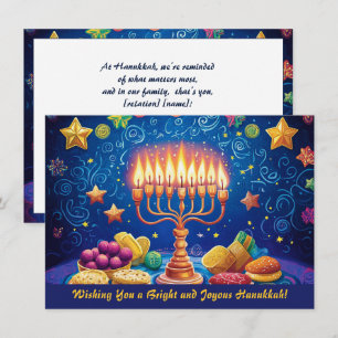 Custom text Festival of Lights Delight Holiday Card