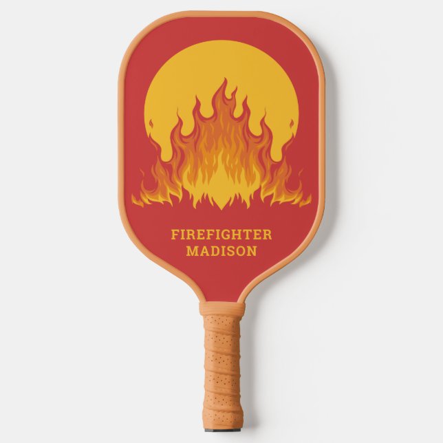 Custom text Firefighter Pickleball Paddle (Front)