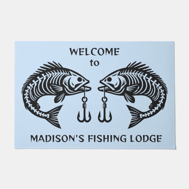 Custom Text Fish Doormat (Front)