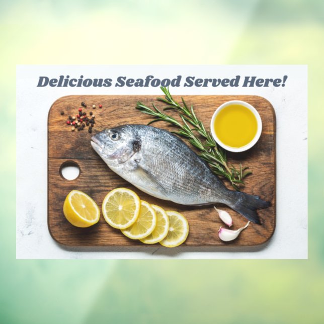 Custom Text Fish Dorado Window Cling (Sheet 3)