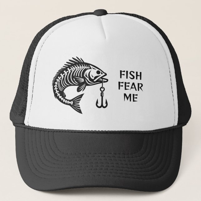 Custom Text Fish Trucker Hat (Front)