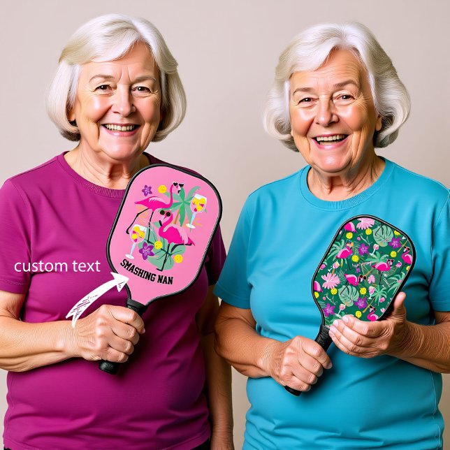 🦩🦩Custom text Flamingo Dinking, 2sided Pickleball Paddle (🦩🦩Custom text Flamingo Dinking, 2sided Pickleball Paddle)