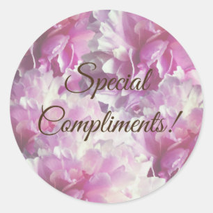 Custom Text Floral Art Sticker