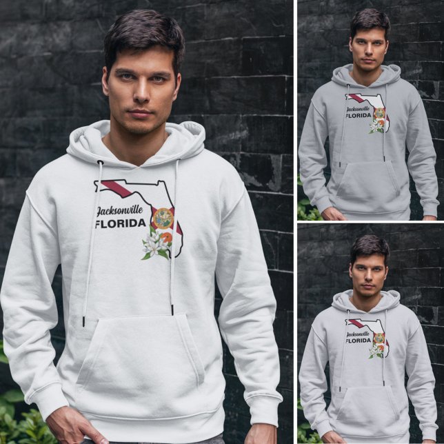 Custom Text Florida Flag & Flower Orange Blossom Hoodie (Creator Uploaded)