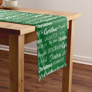 Custom Text for Christmas Short Table Runner