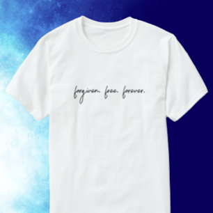 Custom Text Forgiven Modern Script Christian Gift  T-Shirt