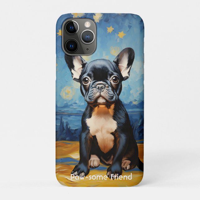 🐕 custom text, Frenchie puppy Case-Mate iPhone Case (Back)