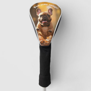 🐕 custom text, Frenchie puppy Golf Head Cover