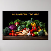Custom Text Fresh Vegetables
