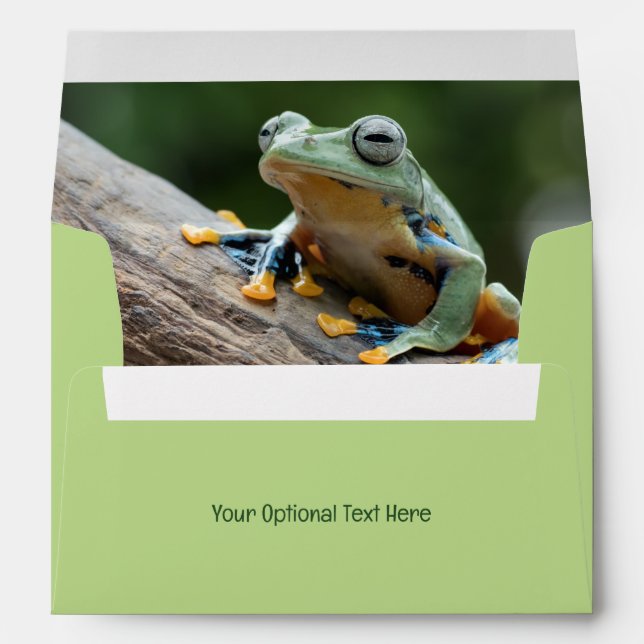 Custom Text Frog Envelope (Back (Bottom))