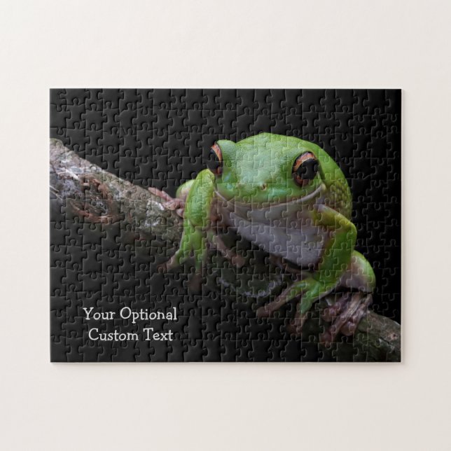 Custom Text Frog Puzzles (Horizontal)