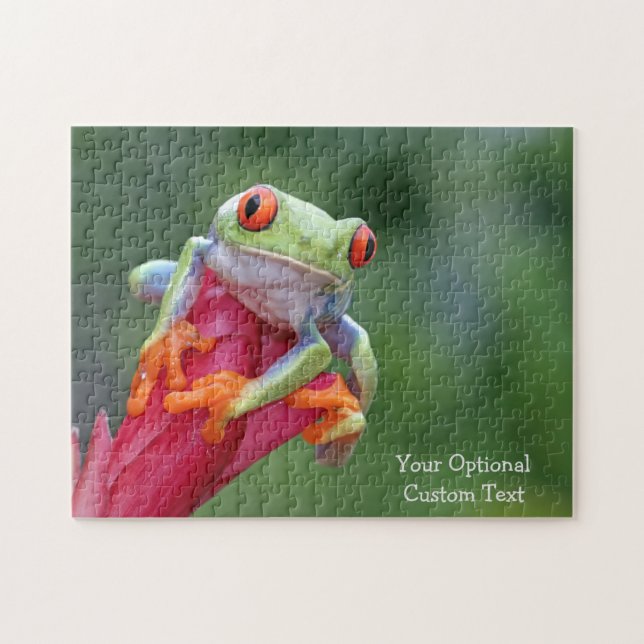 Custom Text Frog Puzzles (Horizontal)