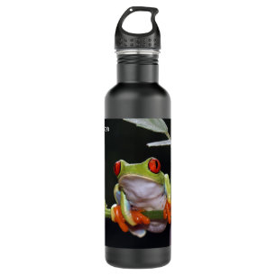 Custom Text Frog Stainless Steel Water Bottle