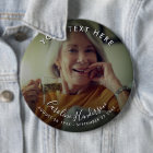 Custom Text Funeral/Memorial Tribute Photo Button