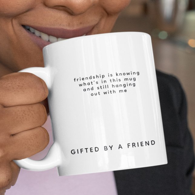 Custom Text Funny Friendship - Gifted by a Friend Two-Tone Coffee Mug (Creator Uploaded)