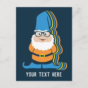 Custom Text Garden Gnome Postcard