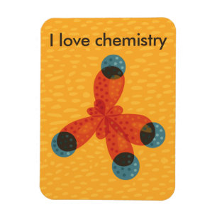 Custom Text Geek Methane I Love Chemistry Magnet