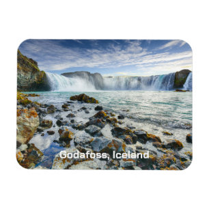 Custom Text Godafoss Waterfalls, Iceland Magnet
