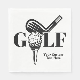Custom Text Golf Napkin