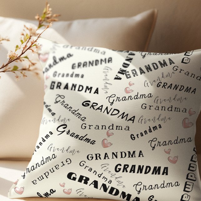 Custom Text Grandma Typography Cushion (Creator Uploaded)