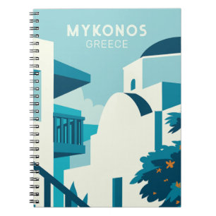 Custom Text Greece Notebook